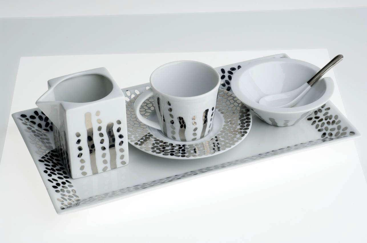 Set individual Punto y Rayas